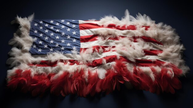 Feather American Flag