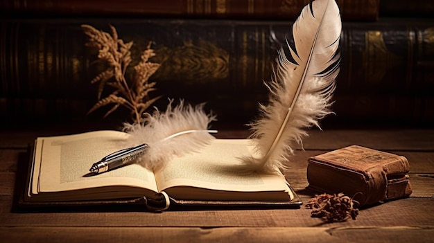 feather quill pen nature elegance old fashioned beauty