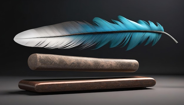 Feather and stone balance