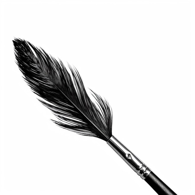 Photo a feather that has the word 