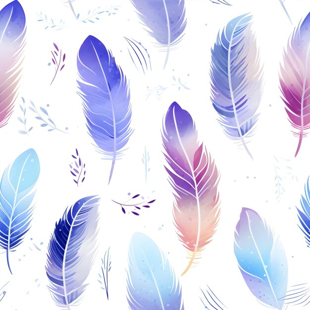 Feathered Dreams Seamless Pattern