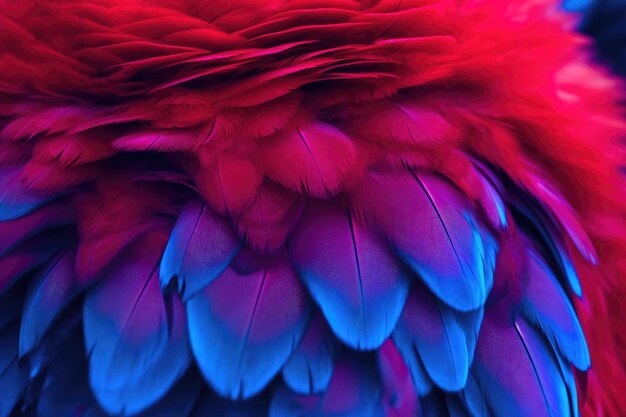 Photo feathered elegance exploring the subtle details of a macaw generative ai