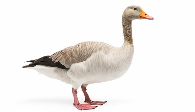 Feathered Majesty Front View of Isolated Goose Elevation