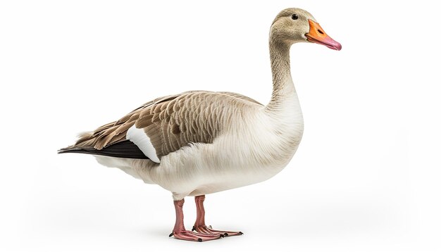 Feathered Majesty Front View of Isolated Goose Elevation