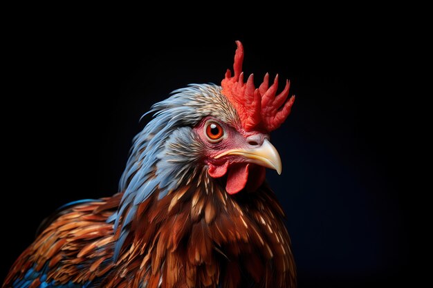 Feathered Marvel Intricate Details of the Majestic Hen Generative AI