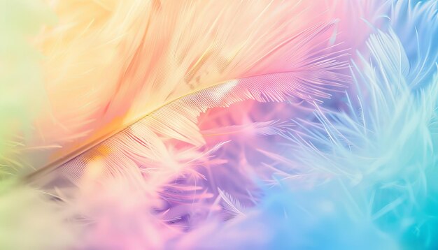 Photo feathered rainbow dream springsummer 2019 fashion color trends in soft focus