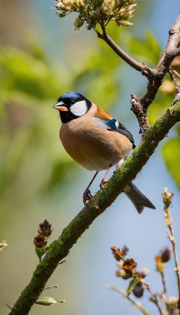 Photo feathered symphony a glimpse into the avian tapestry