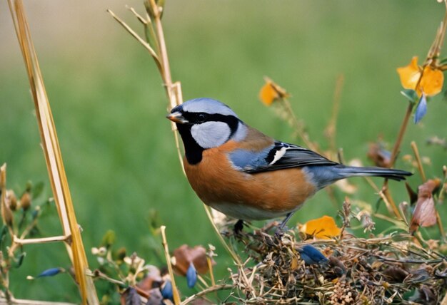 Photo feathered symphony a glimpse into the avian tapestry