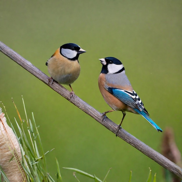 Photo feathered symphony a glimpse into the avian tapestry