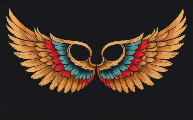 feathered wings background