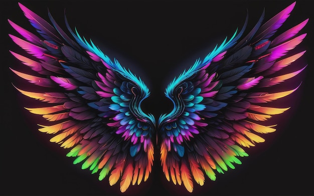 feathered wings background