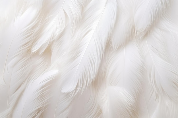 Feathers background for peace calm Closeup white and feathers background for spirituality for God religion and hope Ai generated