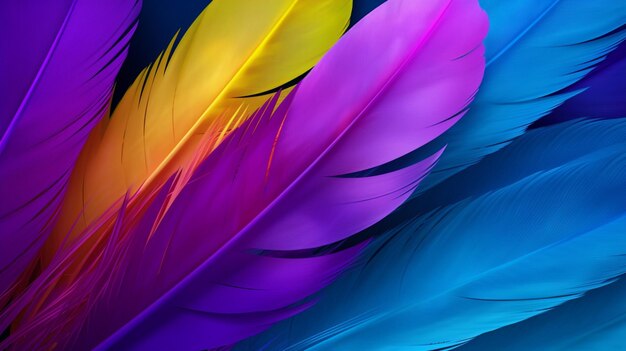 Feathers minimalism bright colors high resolution picture ai generated art