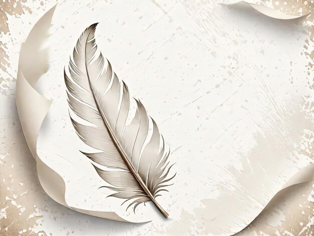 Feathery Dreams White Feather Background Image