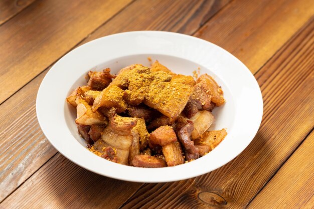 Featured Chinese Appetizers-Dry Fried Pork Belly