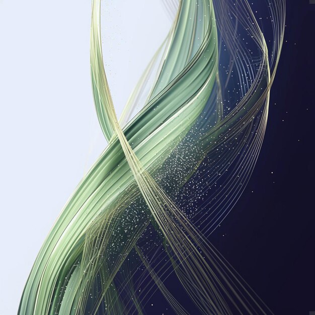 features abstract background with flowing curved lines dynamic 3d rendering for social media post si