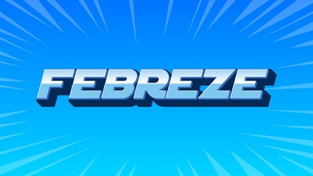 Фото febreze 3d синий текст