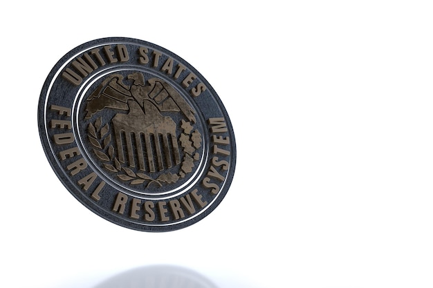 FED Federal Reserve System van het symbool en het teken van de V.S. 3D-rendering