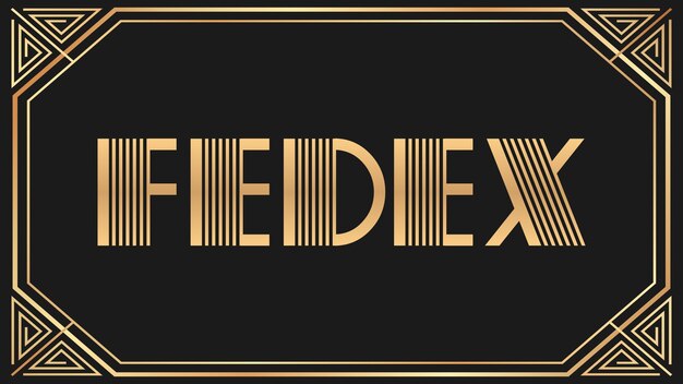 Photo fedex jazz gold text