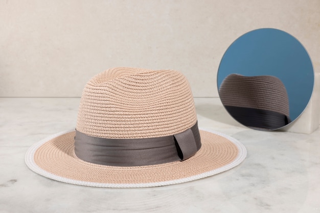 Photo fedora hat in studio still life