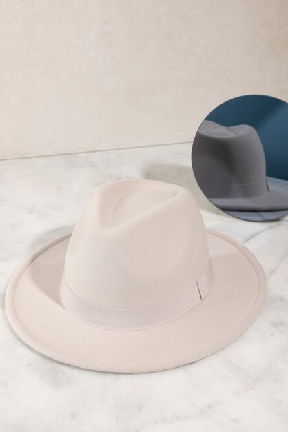 Foto cappello fedora in studio still life