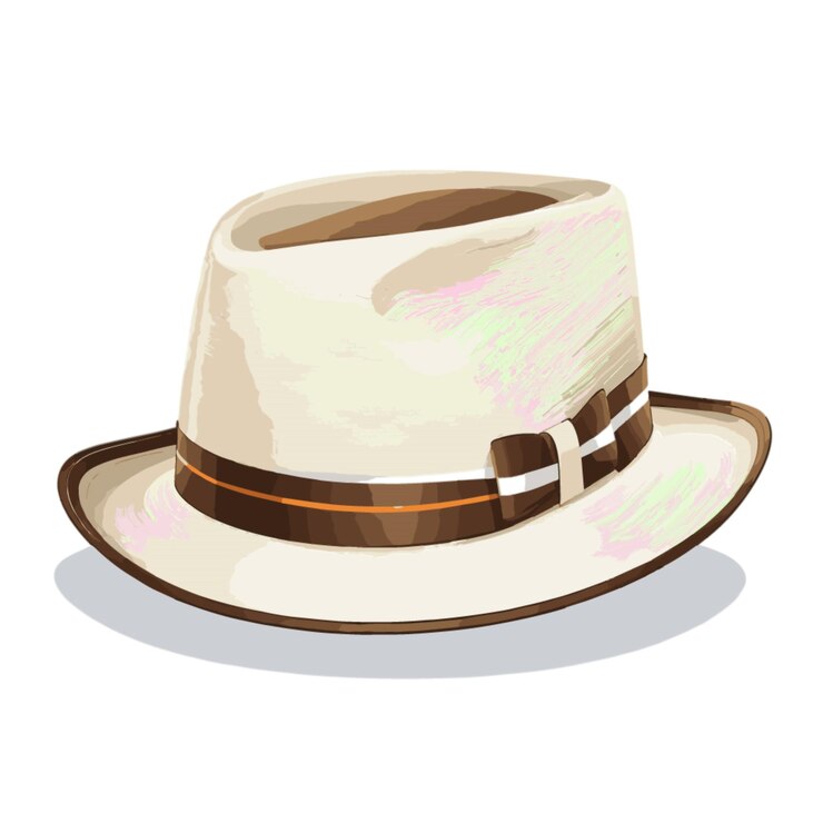 Foto fedora vector op een witte achtergrond