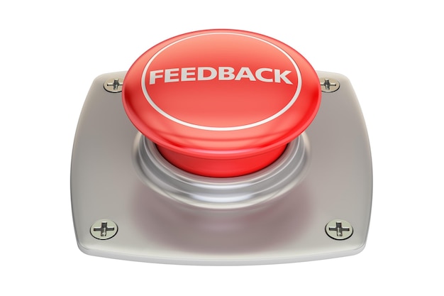 Feedback rendering 3d del pulsante rosso