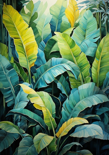 Feel the Vibrant Tropics Immerse in Leafy Water Art Creations