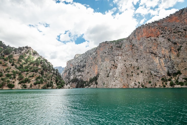 A feeling of complete freedom a beautiful view of nature with a fjord and mountains in the water Artistic nature copy space