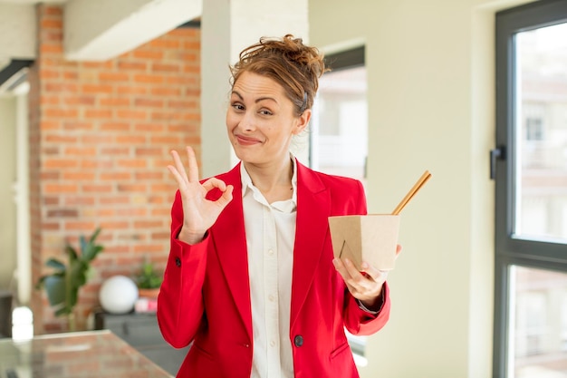 Feeling happy showing approval with okay gesture