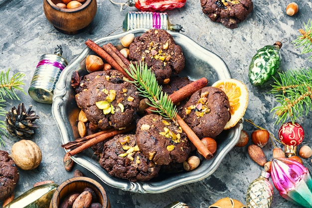 Feestelijk chocoladekoekje