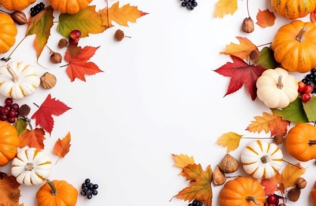 Feestelijk herfstbladdecor Genereer Ai