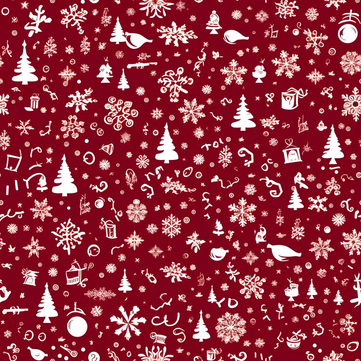 Foto feestelijk rood kerstpatroon