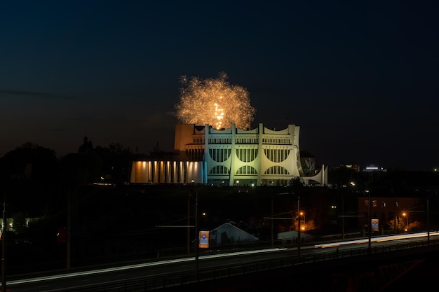 Feestelijk vuurwerk ter ere van Victory Day