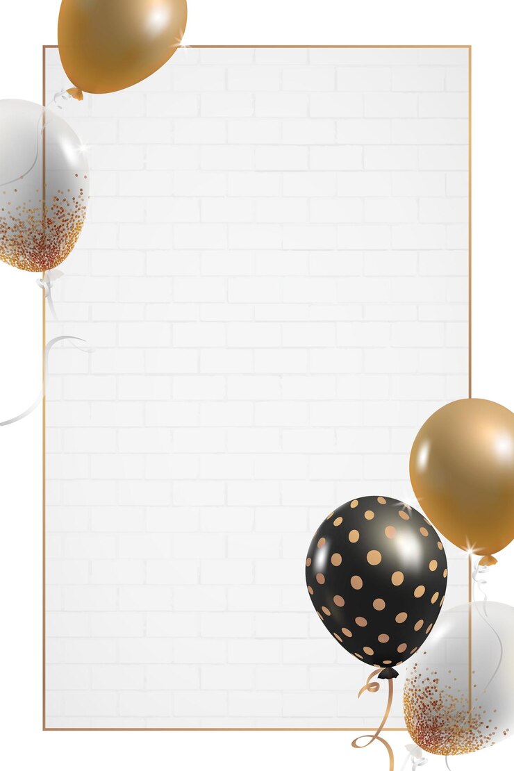 Foto feestelijke ballonnen bakstenen frame png op doorzichtige achtergrond