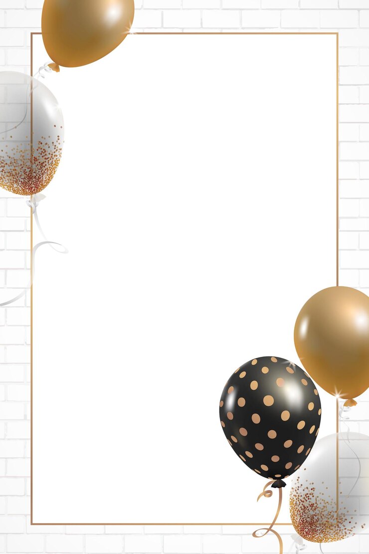 Foto feestelijke ballonnen bakstenen frame png op doorzichtige achtergrond