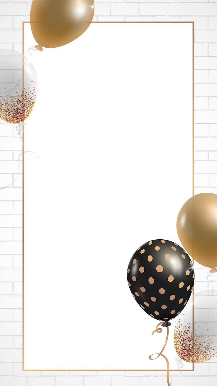 Foto feestelijke ballonnen bakstenen frame png transparant