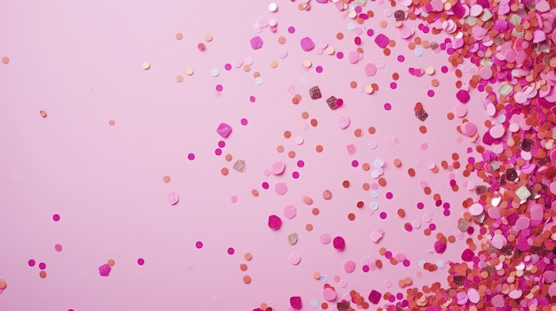 feestelijke confetti op roze achtergrond