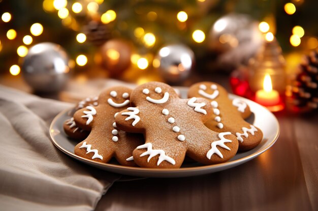 Foto feestelijke creaties: gingerbread men-koekjes.