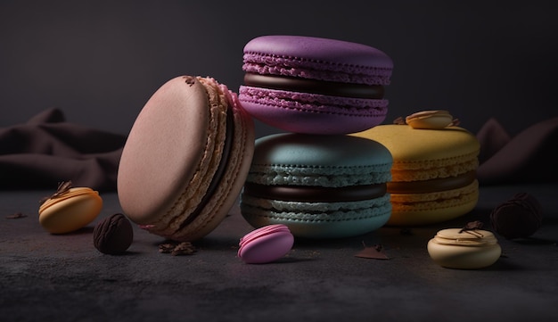 Feestelijke macarons met vakantieflair