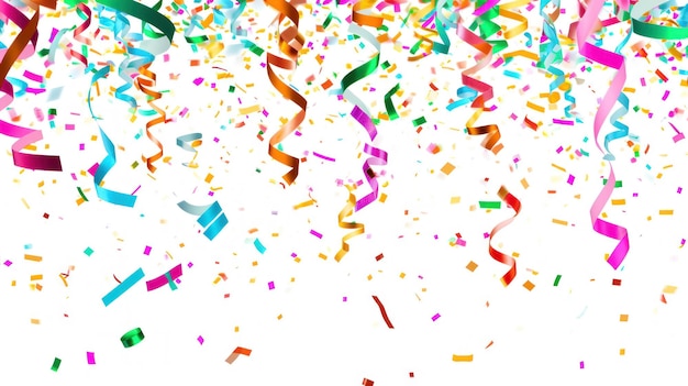 Feestelijke partij confetti achtergrond Witte achtergrond