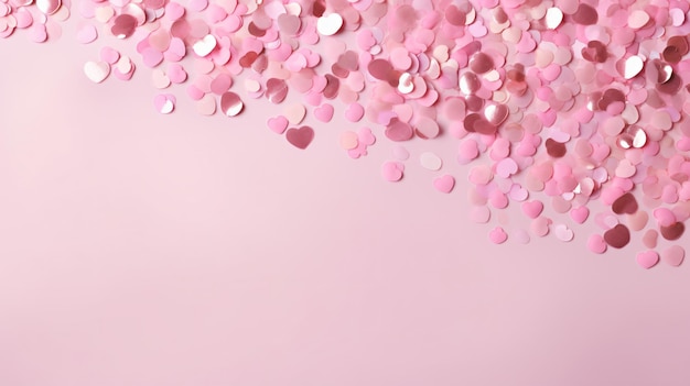 Feestelijke roze achtergrond glanzende pailletten op licht op roze