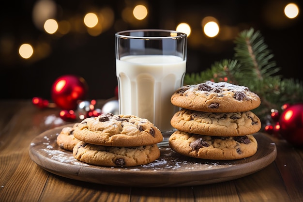 Feestelijke tafelaankleding met een bord koekjes