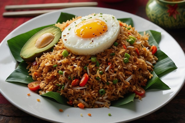 Feestelijke viering Serviëring van Nasi Goreng