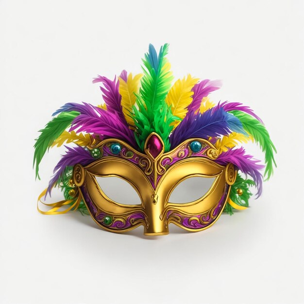 Feestmasker op witte achtergrond