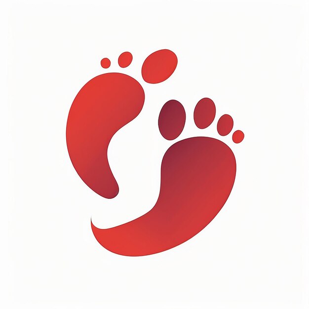 Photo feet logo unique design