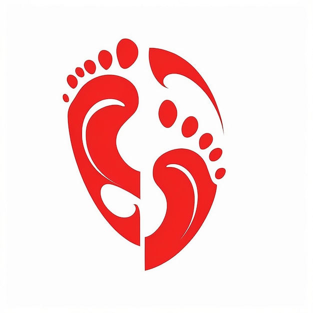 Photo feet logo unique design