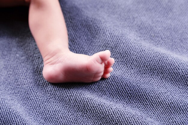 Feet of newborn baby