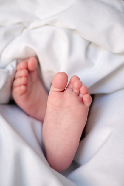 Feet of a sleeping baby