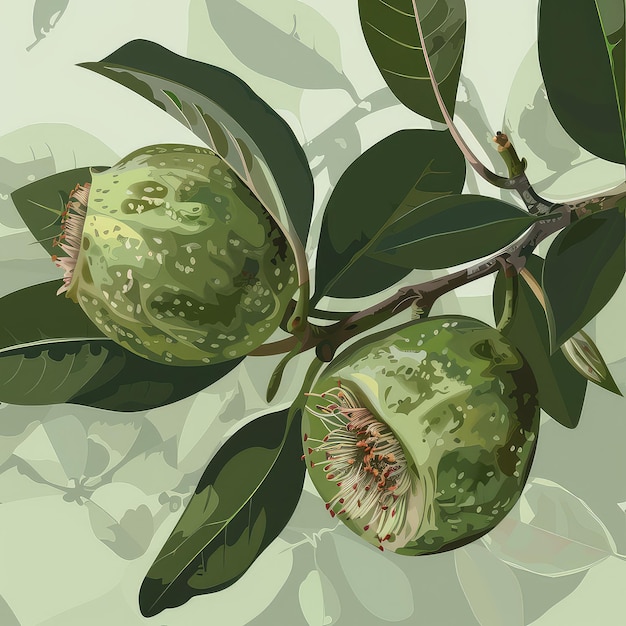 Feijoa Vector Illustration